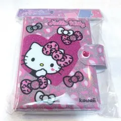 【24時間以内発送】ハローキティ シールバインダー ピンク　ヒョウ柄
