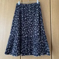 TSUMORI CHISATO クレープ素材ひざ丈スカート　黒　Mのサムネイル