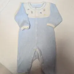 familiar　水色刺繍ロンパース（60〜75）