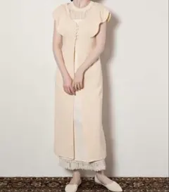 euw nuance collar gilet / beige 1 - メルカリ