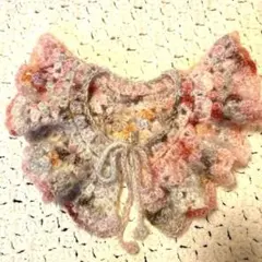 ハンドメイドつけ襟　レース　毛糸