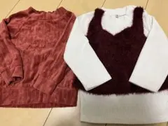 トレーナー　トップス2枚セット まとめ売り 90 女の子 秋冬服