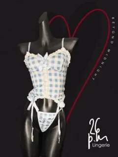 【26pm】エロ下着 ❤︎3色チェック柄リボン❤︎セクシーランジェリー 勝負