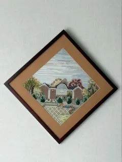 特価】フランス製 アンティーク 額用 刺繍絵画 enfants 子どもたち
