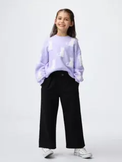 ꕤジーユー/GIRLS起毛ワイドパンツ