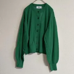 【新品タグ付】AZUL BY MOUSSY 長袖カーディガン グリーン　緑のサムネイル