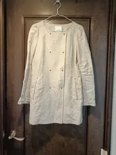 リネン100%　 ジャケット　コート　キナリ　日本製