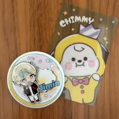 BTS Jimin 缶バッジ & BT21 CHIMMY クリアカードのサムネイル