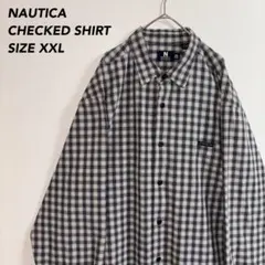 《ワンポイントロゴ》NAUTICA ノーティカチェックシャツオーバーサイズXXL
