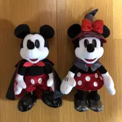 ミッキー ミニー ぬいぐるみバッジ　ハロウィン