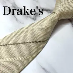 美品】DRAKES ドレイクス ネクタイ レジメンタル ストライプ ネイビー