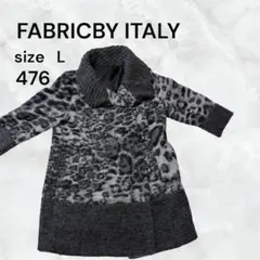 FABRIC BY ITALY レオパード柄 長袖コート Lサイズロングコートのサムネイル