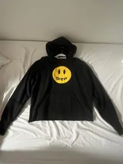 drew スマイリーフェイス パーカー 黒
