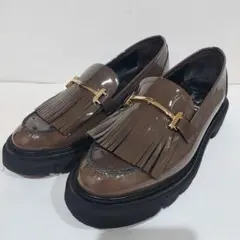☆極美品☆Luca Grossi/ルカグロッシ ビット付き キルトローファー36