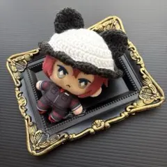 ぬい服　くま耳ニット帽パンダ(10cmぬい用)2つセット