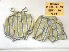 BREEZE⭐︎イエロー ストライプ お揃いコーデ（ロンパース、短パン）