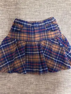 【未使用】moujonjon スカート チェック柄120cm