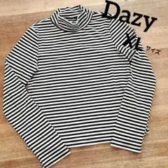 ⭐在庫大処分セール⭐Dazyストライプブラック/ベージュ　カットソー　XLサイズ