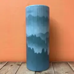 C-壁 九谷焼 花瓶 花器 山水画 陶器 インテリア 華道 生け花 フラワーベー