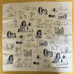 LISA LARSON 犬イラスト ハンカチ