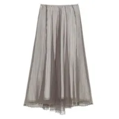 Mila Owen ミラオーウェン　オーガンジーロングフレアプリーツスカート