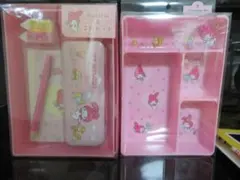 マイメロディ ふた付きトレイ・お道具箱&文具セット