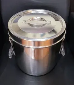18-8 保温二重汁食缶 クリップ無 6L【燕三条産】 昭和レトロ 給食 業務
