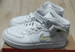 ナイキ　エアフォース1 ミッド　スニーカー　シューズ　靴　24cm ホワイト