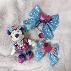 パルパルーザ ミニーのファンダーランドぬいば キーホルダー ヘアゴム3点 セット