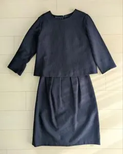 フォーマルスーツ　セレモニースーツ　ネイビー セットアップ 　スカート