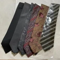日本製ネクタイ 6本セット シルク