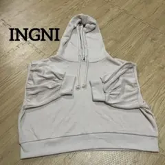 新品 INGNI ショート丈パーカーベージュ半袖