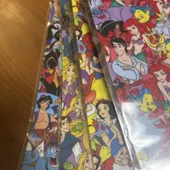 ディズニー　総柄　ファイル　アリエル　アラジン ラプンツェル 白雪姫