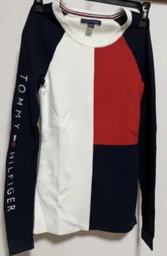 TOMMY HILFIGER 長袖Tシャツ ネイビー/レッド