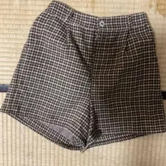 千鳥格子柄ショートパンツ