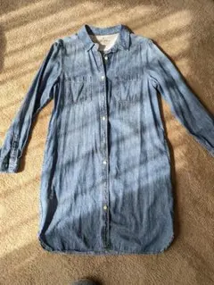 長袖デニムワンピース　チュニック