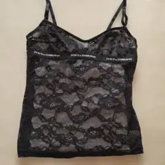 DOLCE&GABBANA レースキャミソール ブラック