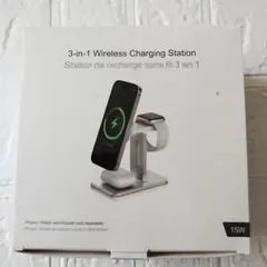 Magsafe対応 3in1 ワイヤレス充電器 マグネット充電 3台同時充電