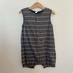 H&M ストライプ ロンパース グレー 男の子服 ベビー服 子供服