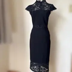 alice+olivia♡Kim Mock Neck Lace Dress