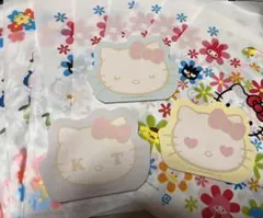 ハローキティのフェイスダイカットメモ◎ピューロ＆ハーモニーランド限定ショッパー