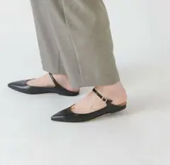 美品CORSO ROMA 9 ナッパ レザー ストラップ パンプス36