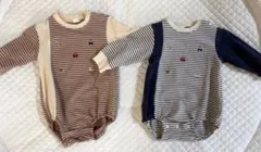 Cottoli バースデイ ロンパース 80cm 双子 ベビー服