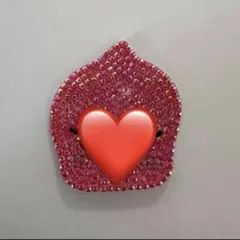 うちわデコ パーツ 赤 ストーンデコ デコパーツ