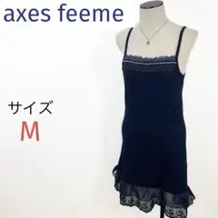 アクシーズファム axes feeme ビジュー付きキャミソール 花柄レース Mのサムネイル