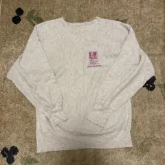 vintage champion ロゴ入り グレー スウェットシャツ