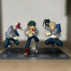 ヒロアカ フィギュア 3体セット 緑谷 爆豪 轟 制服 台座付き