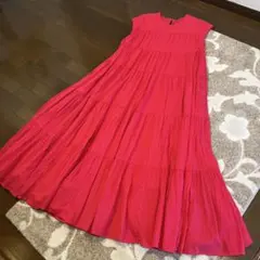 ◎新品freadaフリーダ　シアーストライプフレンチスリーブワンピース　ピンク freadaフリーダ シアーストライプフレンチスリーブワンピース ピンク