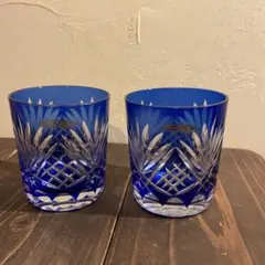 切子グラス　ロックグラス2個セット