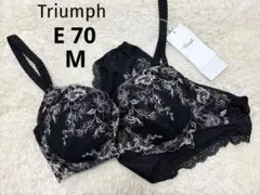 トリンプ ブラック　E70 M Triumph 美胸ブラジャーショーツセット